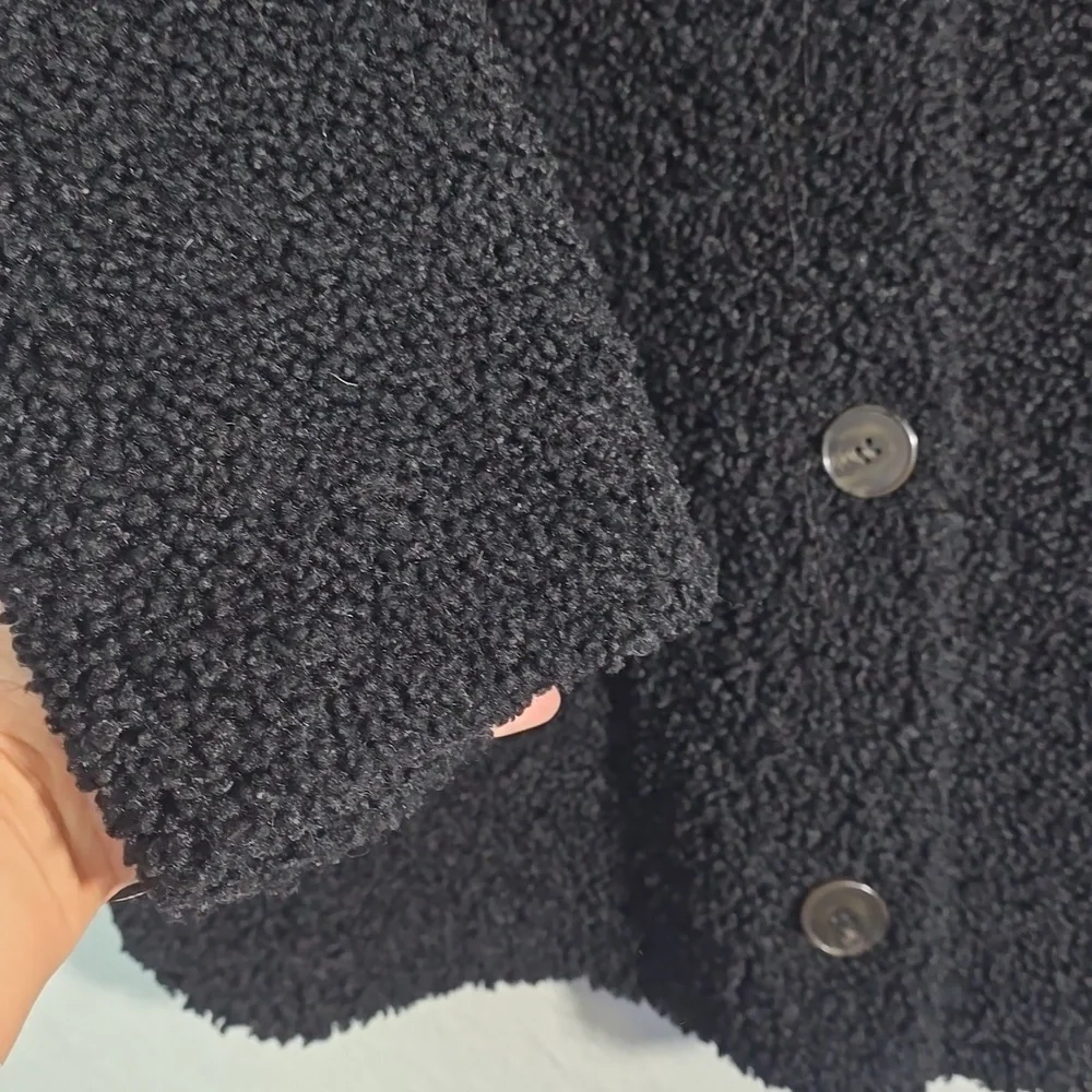 Zara Women's Black Teddy Coat